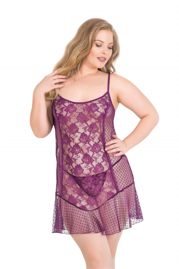 Deluxerie Set Babydoll de dimensiuni mari Posey