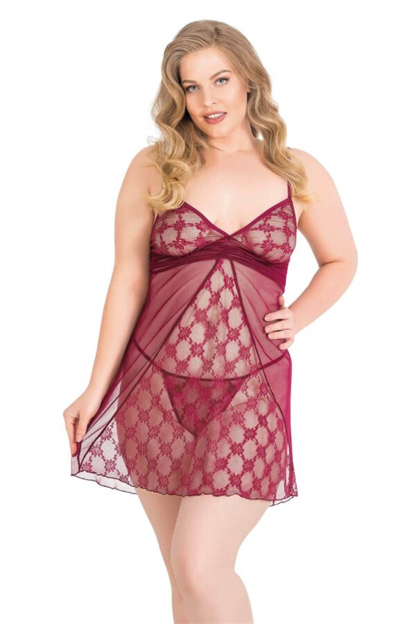 Deluxerie Set Babydoll de dimensiuni mari Primrose